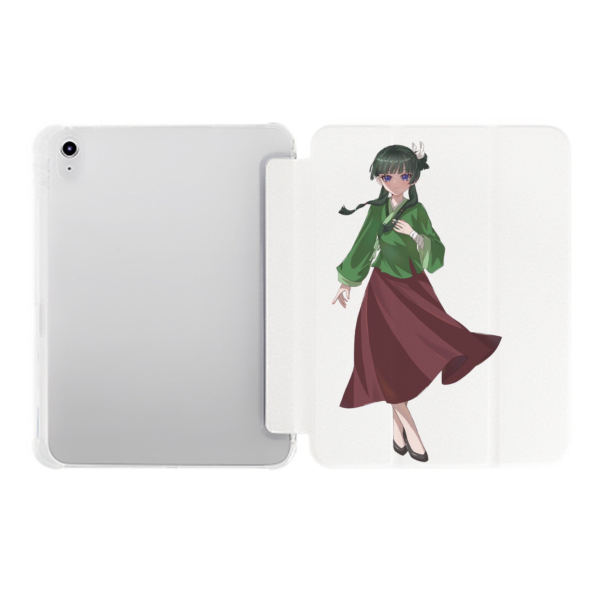 （画像用） 薬屋のひとりごと The Apothecary Diaries IPad ケース ペン収納付き 三つ折りスタンド PUレザー×シリコン 対応機種9.5/10.5/10.9インチ